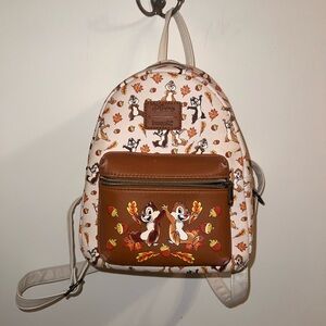 🍂🍁 Loungefly Disney Chip 'N Dale Fall Mini Backpack